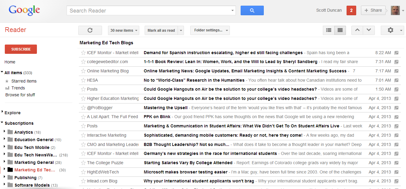 Tools for the Google Reader diaspora