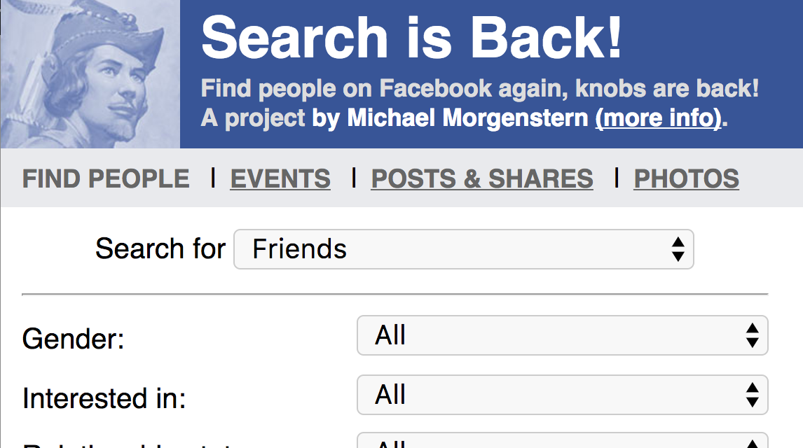 Take Control of your Facebook: Search is Back